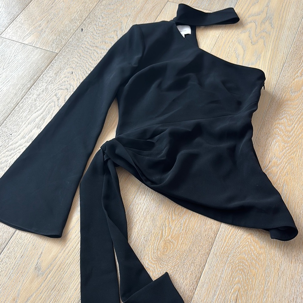 Cinq A Sept Chic Black Asymmetrical Top